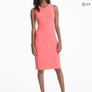 White House Black Market Coral Sheath Dress